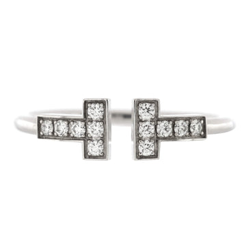 Tiffany & Co. T Wire Ring 18K White Gold with Diamonds