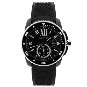 Cartier Calibre de Cartier Automatic Watch Stainless Steel and Rubber with Ceramic 42
