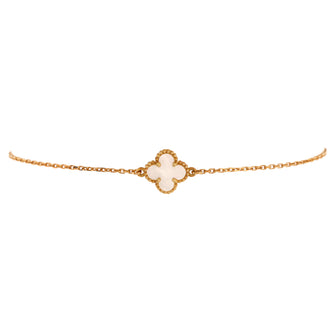 Van Cleef & Arpels Sweet Alhambra Bracelet 18K Rose Gold and Mother of Pearl
