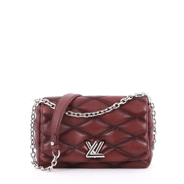 Louis Vuitton GO-14 Handbag Malletage Leather PM Red