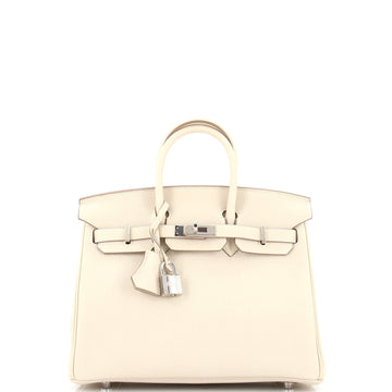 Hermes Birkin Handbag Light Togo with Palladium Hardware 25