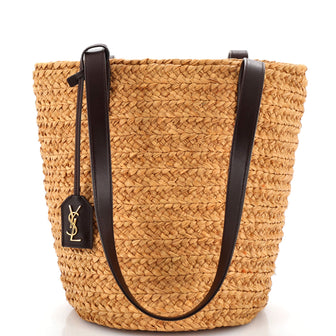 Saint Laurent Panier Basket Shopper Raffia Small