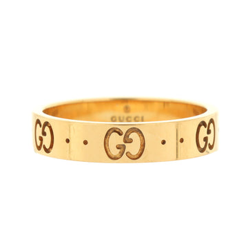 Gucci Icon Band Ring 18K Yellow Gold 4mm