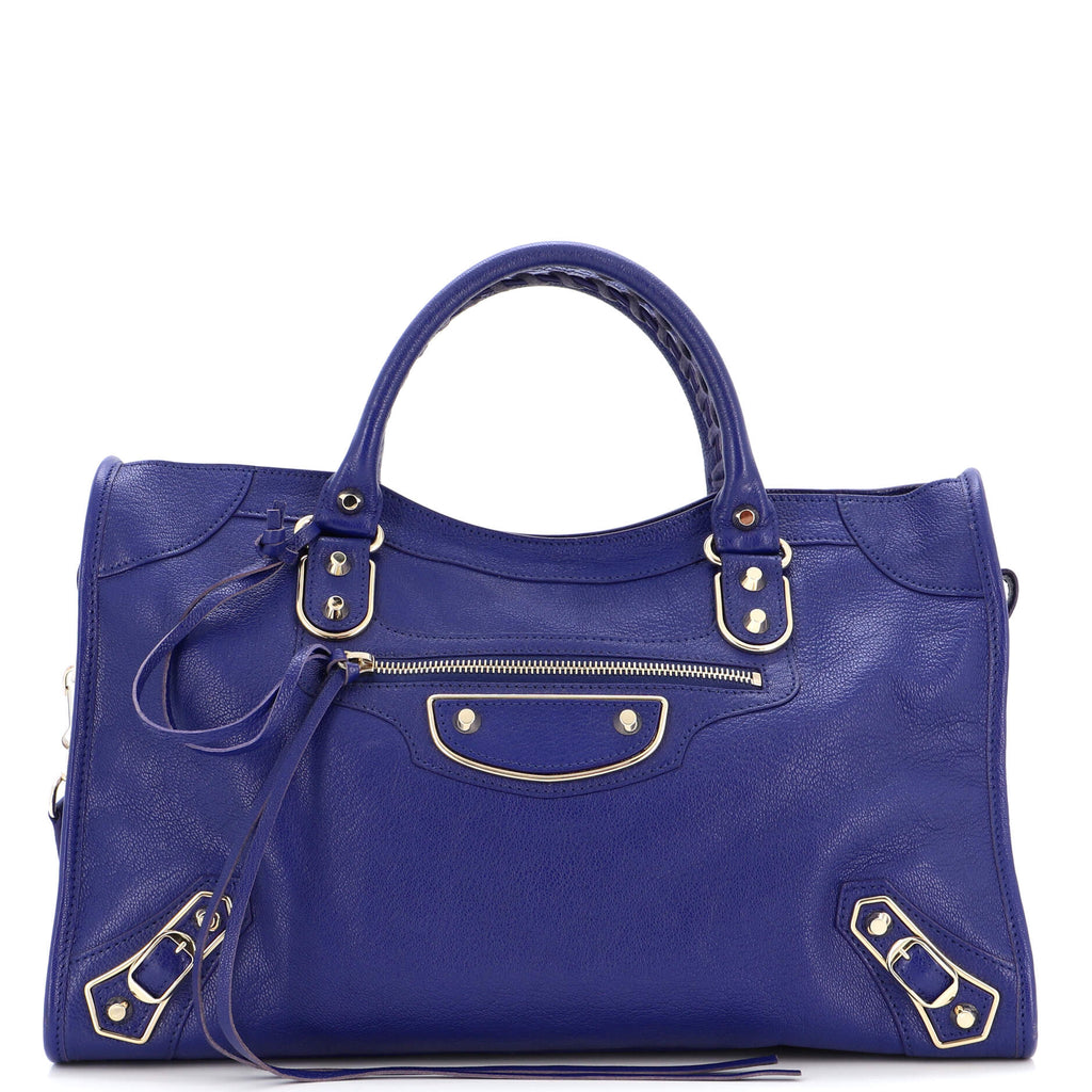 City Classic Bag Leather Medium Blue 2211311