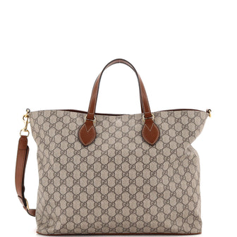 Gucci Convertible Soft Tote GG Coated Canvas Medium