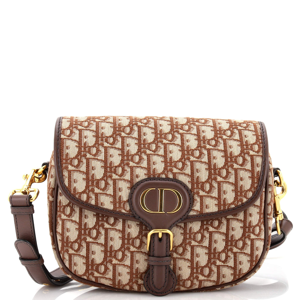 Christian Dior Bobby Flap Bag Oblique Canvas Medium Brown 2211881