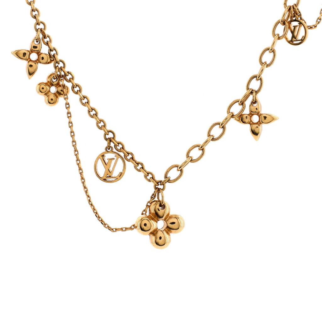 Louis Vuitton Blooming Supple Necklace Metal Gold 2212001