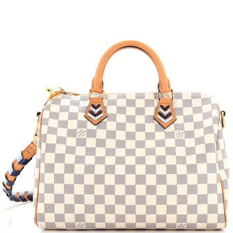 Louis Vuitton Speedy Bandouliere Bag Damier with Braided Detail 30