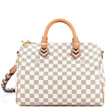 Louis Vuitton Speedy Bandouliere Bag Damier with Braided Detail 30