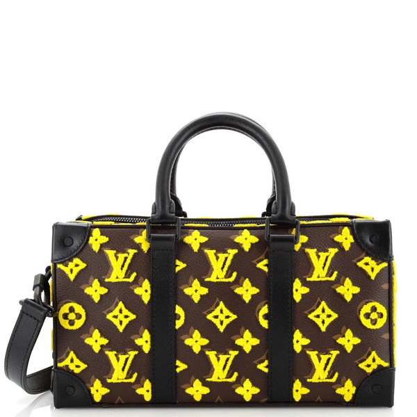 Louis Vuitton Trunk Speedy Monogram Tuffetage Yellow