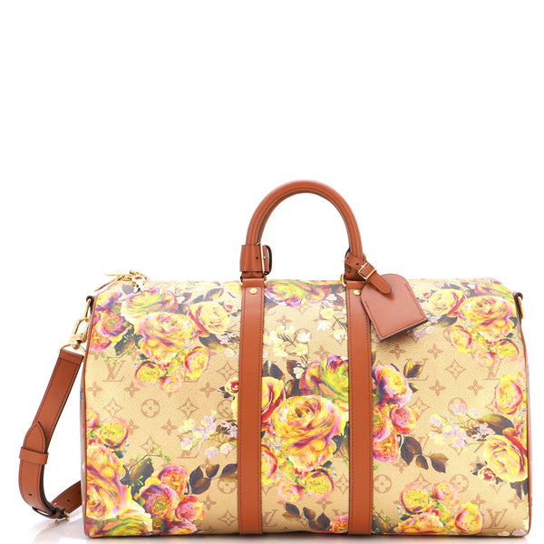 Louis Vuitton Keepall Bandouliere Bag Limited Edition Garden Monogram Canvas 45 Multicolor