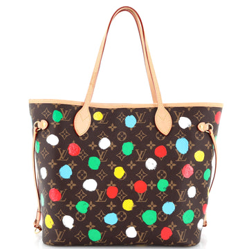 Louis Vuitton Neverfull NM Tote Yayoi Kusama Painted Dots Monogram Canvas MM
