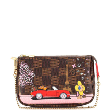 Louis Vuitton Pochette Accessoires Limited Edition Vivienne Xmas Damier Mini