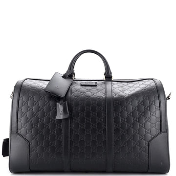 Gucci Signature Convertible Duffle Bag Guccissima Leather Medium