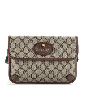 Gucci Neo Vintage Flap Belt Bag GG Coated Canvas