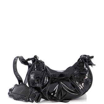 Balenciaga Le Cagole Giant Studs Shoulder Bag Patent XS