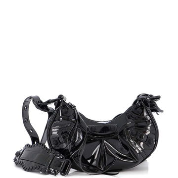 Balenciaga Le Cagole Giant Studs Shoulder Bag Patent XS