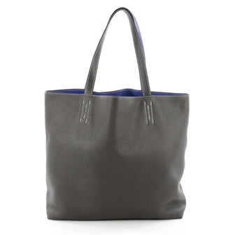 Hermes Double Sens Tote Clemence 45 Blue 2212501