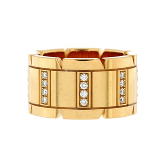 Cartier Tank Francaise Ring 18K Yellow Gold with Diamonds Wide