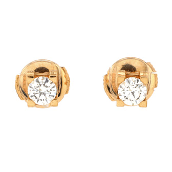 Cartier C de Cartier Stud Earrings 18K Rose Gold with Diamonds 0.46CT