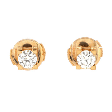 Cartier C de Cartier Stud Earrings 18K Rose Gold with Diamonds 0.46CT