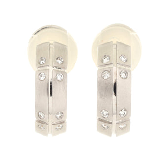 Tiffany & Co. Streamerica Hoop Earrings 18K White Gold with Diamonds