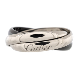 Cartier Trinity Ring 18K White Gold and Ceramic