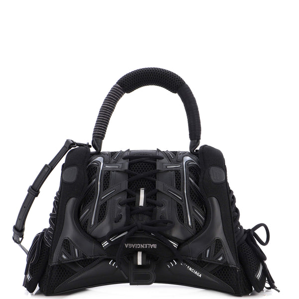 Balenciaga SneakerHead Top Handle Bag Mesh and Faux Leather Small