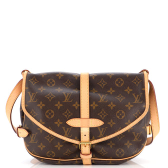 Louis Vuitton Saumur Handbag Monogram Canvas 30
