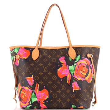 Louis Vuitton Neverfull Tote Limited Edition Monogram Roses MM
