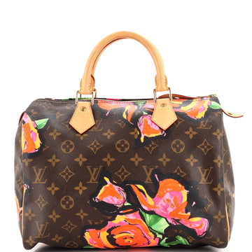 Louis Vuitton Speedy Handbag Limited Edition Monogram Roses 30