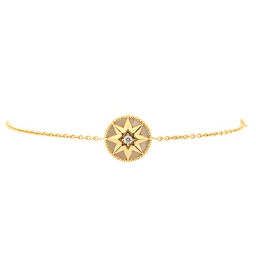 Christian Dior Rose des Vents Bracelet 18K Yellow Gold with Diamond and Mother of Pearl