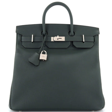 Hermes HAC Birkin Bag Green Togo with Palladium Hardware 40