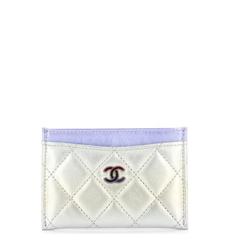 Chanel Classic Card Holder Quilted Gradient Metallic Calfskin with Gradient Hardware