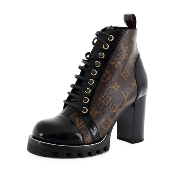 Louis Vuitton Women's Star Trail Ankle Boots Monogram Canvas with Patent