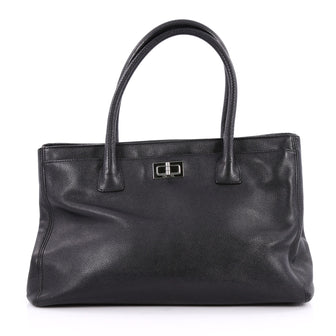 Chanel Reissue Cerf Executive Tote Leather East West Black