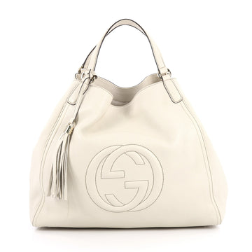 Gucci Soho Shoulder Bag Leather Large Neutral 2213101
