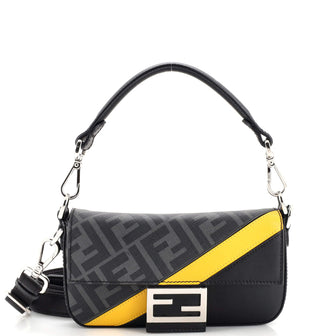 Fendi Baguette NM Bag Zucca Coated Canvas and Leather Mini