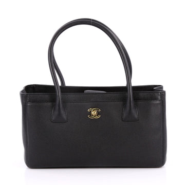 Chanel Cerf Executive Tote Leather Small Black