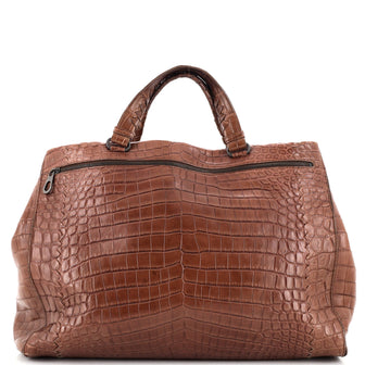 Bottega Veneta Front Zip Tote Crocodile Large
