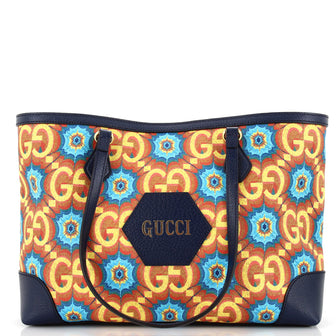 Gucci Aria 100th Anniversary Ophidia Tote Kaleidoscope Print GG Coated Canvas Medium