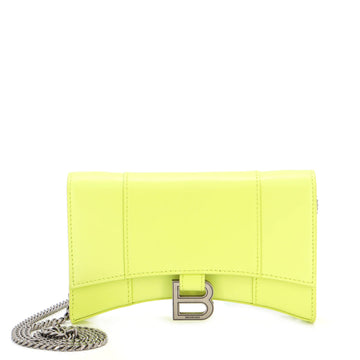 Balenciaga Hourglass Chain Wallet Leather