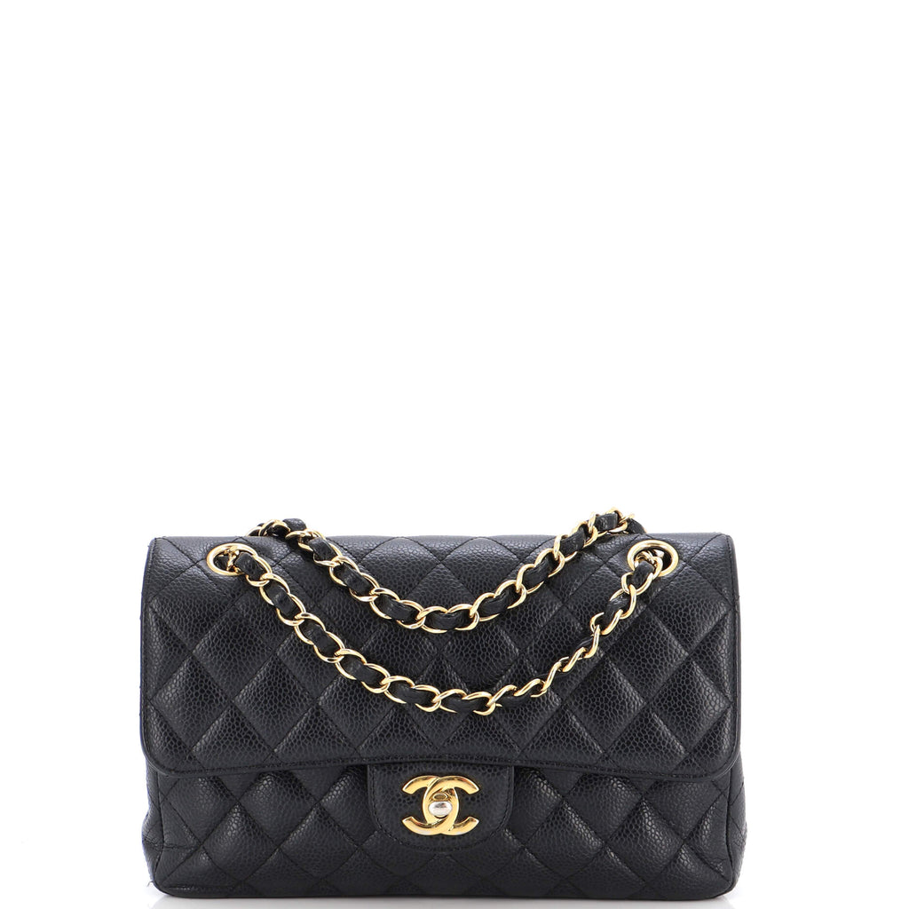 Chanel Classic Double Flap Bag Quilted Caviar Small Purple 2368761