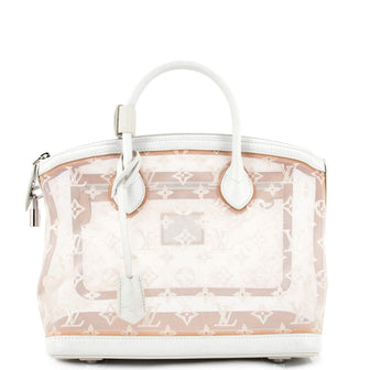 Louis Vuitton Transparence Lockit Handbag Mesh and Leather