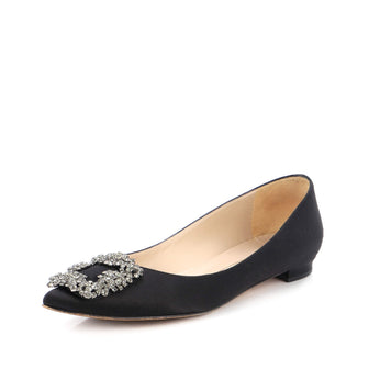 Manolo Blahnik Women's Hangisi Flats Satin