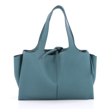 Celine Tri-Fold Shoulder Bag Grained Calfskin Medium Blue