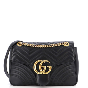 Gucci GG Marmont Flap Bag Matelasse Leather Medium
