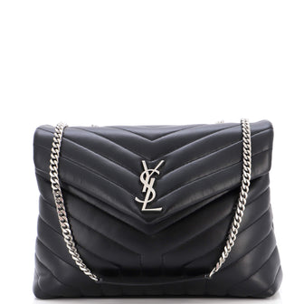 Saint Laurent Loulou Shoulder Bag Matelasse Chevron Leather Medium