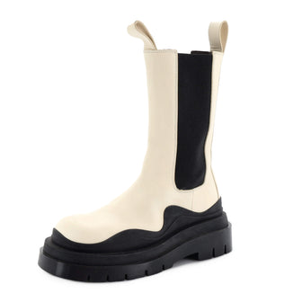 Bottega Veneta Women's Tire Chelsea Boots Leather and Rubber