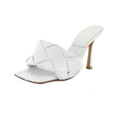 Bottega Veneta Women's Lido Heeled Sandals Maxi Intrecciato Leather